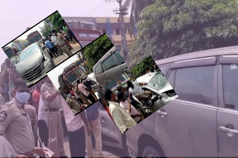 road accident in front of nakkapalli police station