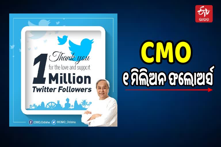 @CMO_Odisha cross 1million followers in twitter