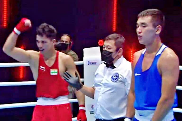 Asian youth  boxing final  Indian Asian youth  एशियाई युवा मुक्केबाजी  विश्वमित्र चोंगथाम  दुबई में चल रही एशियाई युवा चैम्पियन शिप  सुरेश विश्वनाथ  जयदीप रावत  Vishwamitra Chongtham  Asian Youth Champion Ship running in Dubai  Suresh Vishwanath  Jaideep Rawat