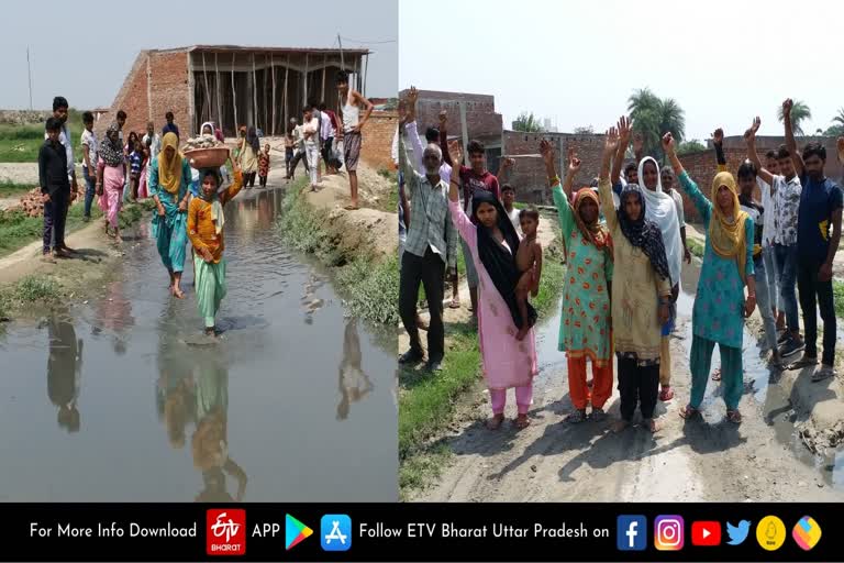 जलभराव की समस्या से परेशान हैं कबीरपुर गांव के लोग
