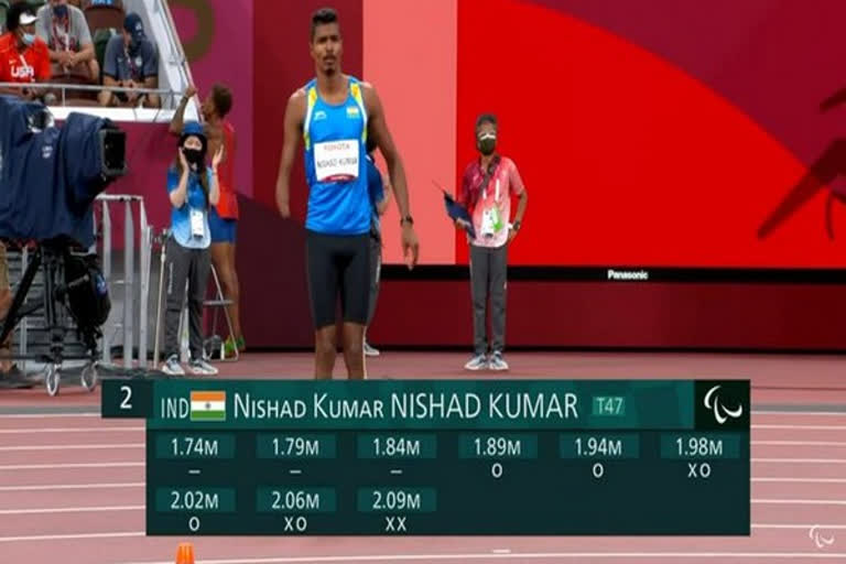 Nishad Kumar wins silver in High Jump T47 at Tokyo Paralympics