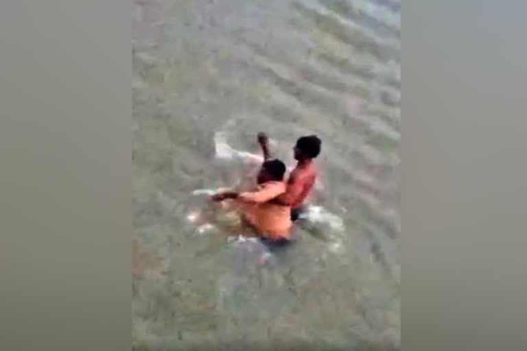 Young man rescued who washed away in Kalburgi flood