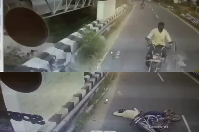 நாமக்கல் பேருந்து பைக் விபத்து, namakkal bus bike accident cctv footage, namakkal accident