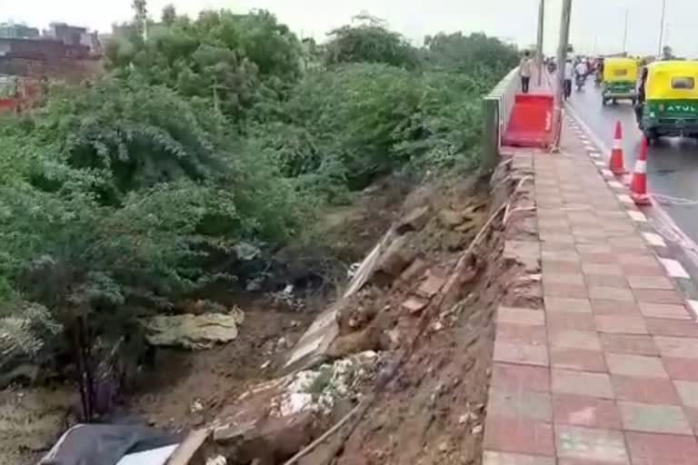 Railway Over bridge Wall Collapsed