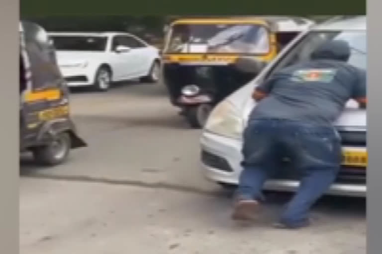 Cleanup Marshall's on car Bonnet viral video mumbai