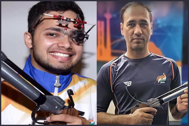 Indian shooters Manish Narwal and Adana Singhraj win gold and silver respectively