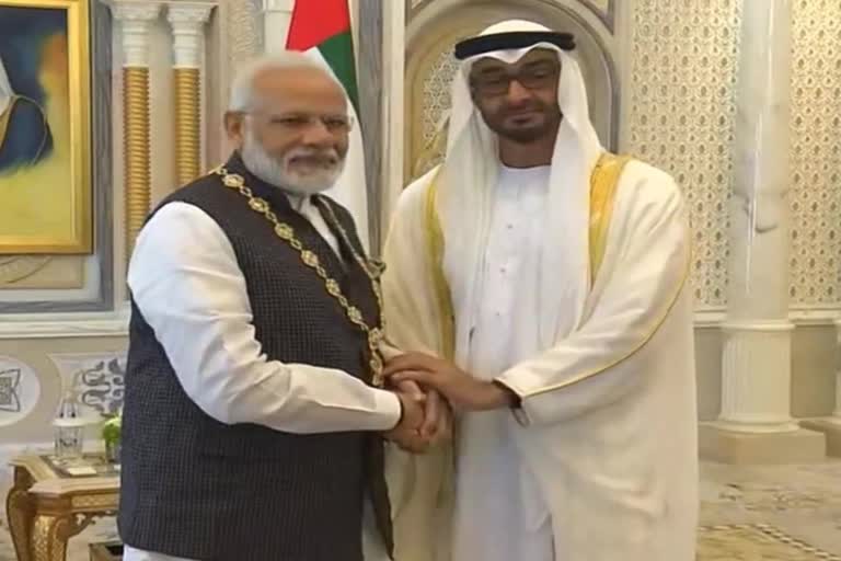 pm modi in a telephone conversation with crown prince of abu dhabi