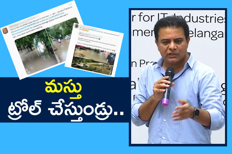 Minister Ktr responded on social media Trolls about Hyderabad traffic