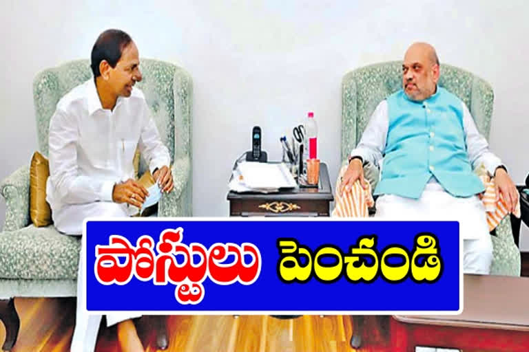 kcr meet amitshah: ఐపీఎస్‌ క్యాడర్‌ పోస్టులు పెంచండి.. అమిత్​షాకు సీఎం వినతి