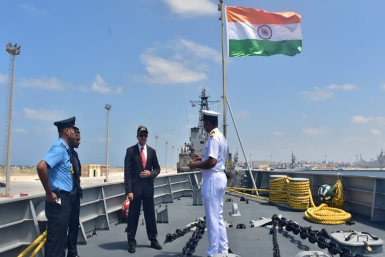 Indian Naval Ship Tabar reaches Alexandria, Egypt as part of overseas deployment