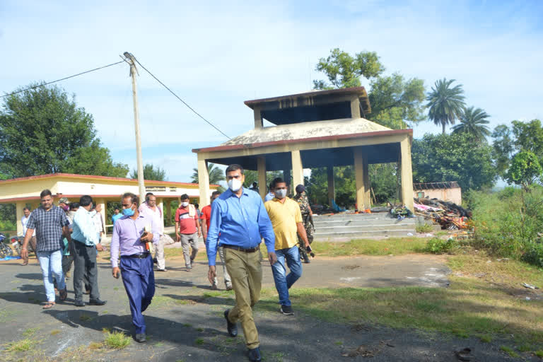 Inspection of Deputy Commissioner at Vijaypur Muktidham of Dumka