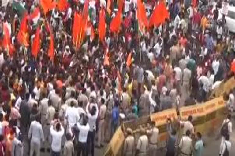 demonstration in korba