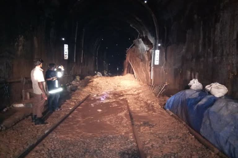 Landslide at pedne tunnel