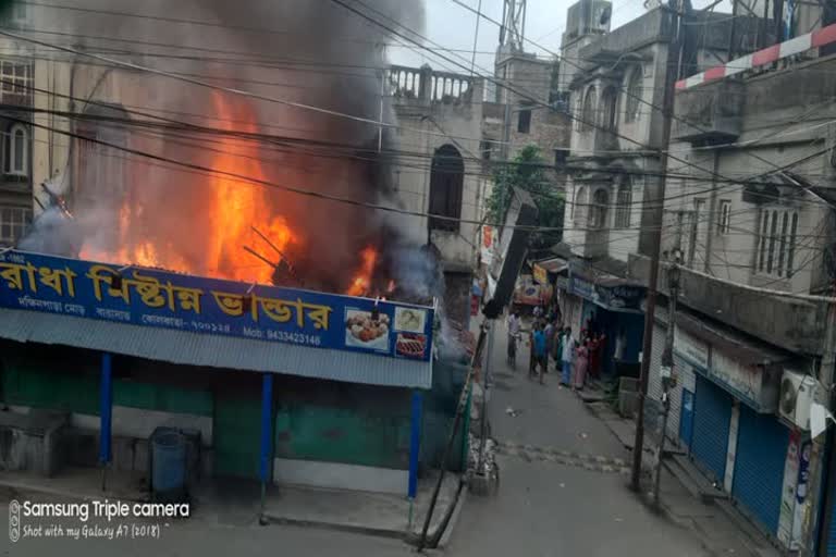 Fire at a sweet shop in barasat