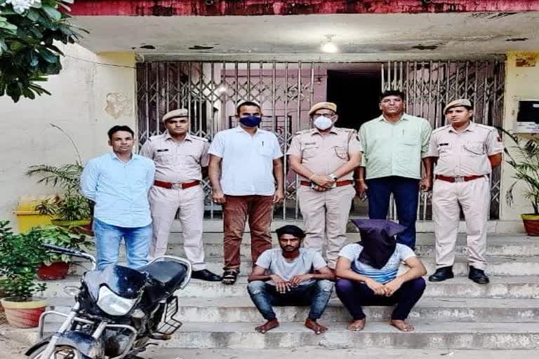 20 लाख रंगदारी,  दो बदमाश गिरफ्तार,  बहरोड़ समाचार, Behror Trader,  20 lakh extortion, two crooks arrested