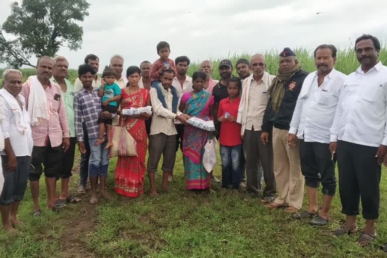 Nanded Seven people trapped in Asana river flood rescued