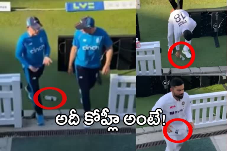 Virat Kohli picking up a bottle while Joe Root 'ignores' it goes viral