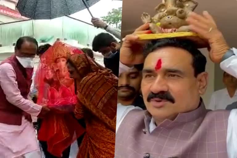 cm-shivraj-brought-ganesh-idol