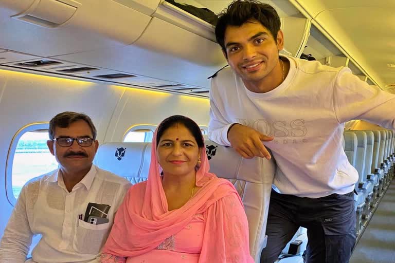 Gold medalist Neeraj Chopra takes his parents on Flight