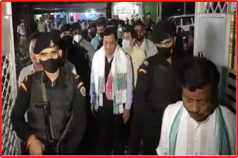 Union Minister Sarbananda Sonowal at Nastra Krishna Guru Seva Ashram
