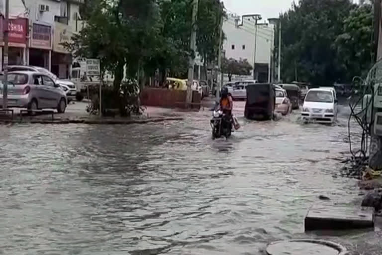 faridabad rain waterlogging