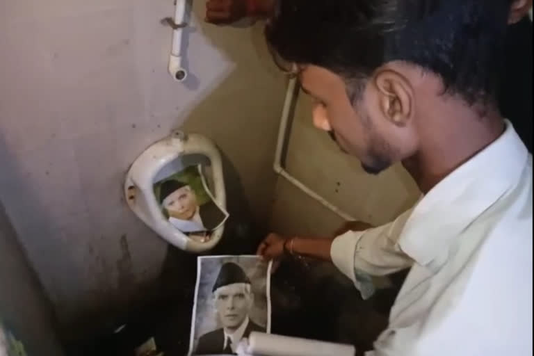 BJP leaders put up Jinnah's posters inside public toilets in UP's Aligarh