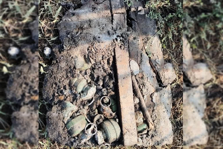 security-forces-recover-6-grenades-from-srinagars-bemina-area near CRPF bunker
