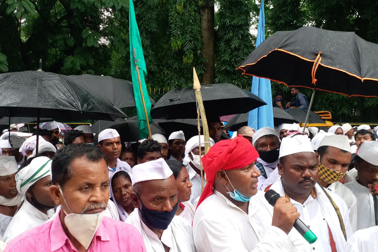 Tribal organizations proteste in ranchi