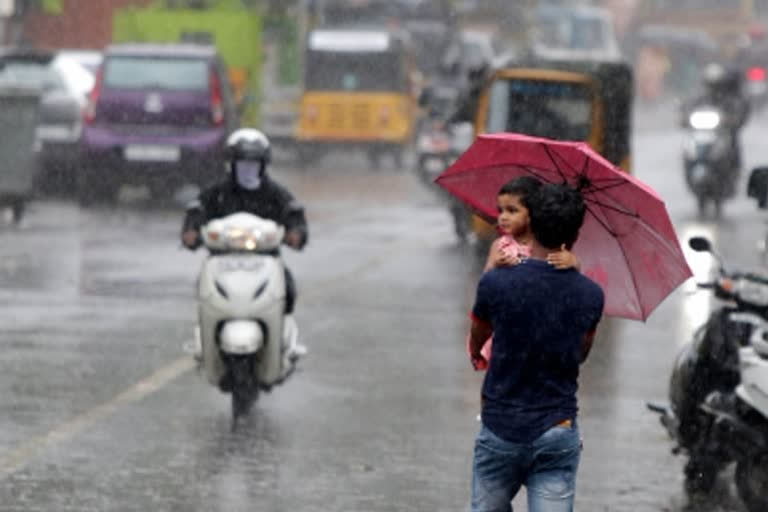 rain update  yellow alert  യെല്ലോ അലർട്ട്  ന്യൂനമര്‍ദ്ദം  yellow alert in eight districts  മഴ