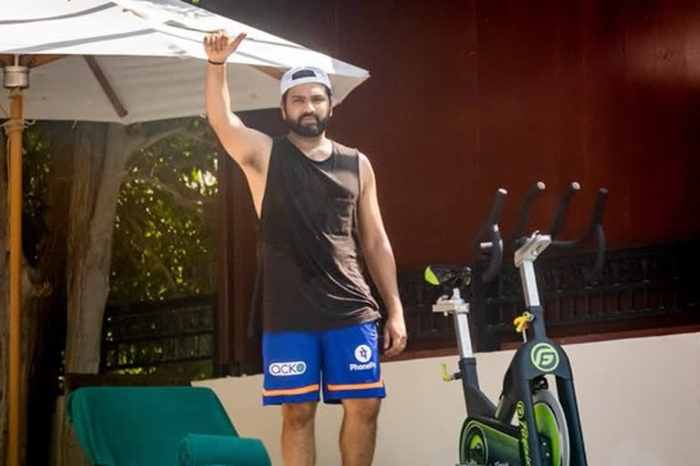 IPL 2021: mumbai-indians-captain-rohit-started-training-in-quarantine