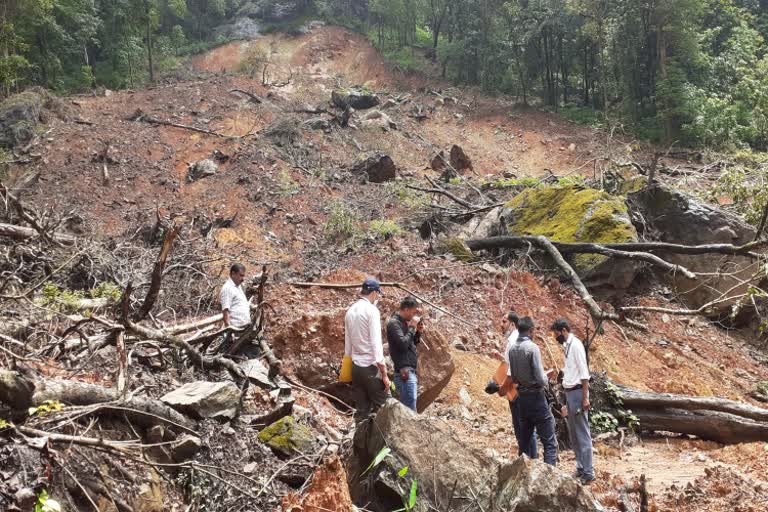 central team visits landslide place near kodasalli dam