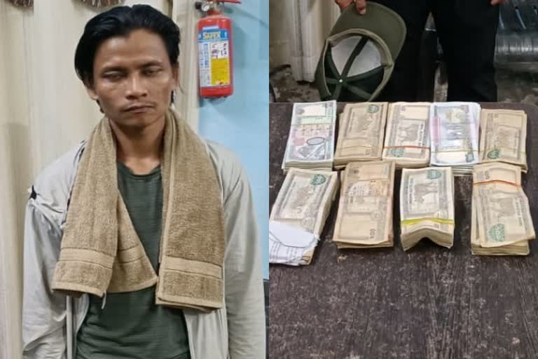 Youth arrested with five lakh Nepali rupees
