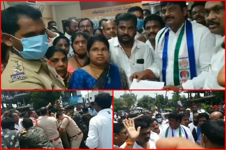 ycp cadre helds rally at narsipatnam