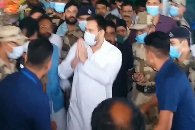 Tejashwi Yadav visits Jharkhand