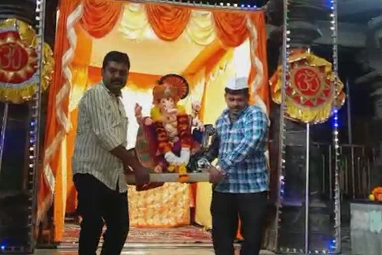 pandharpur city corporation collect ganesh murti for visarjan