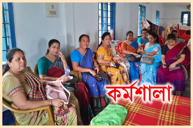 workshop for local weavers at Chhaygaon