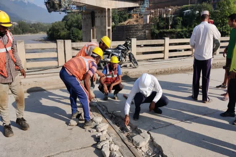 Bajaura bridge damaged