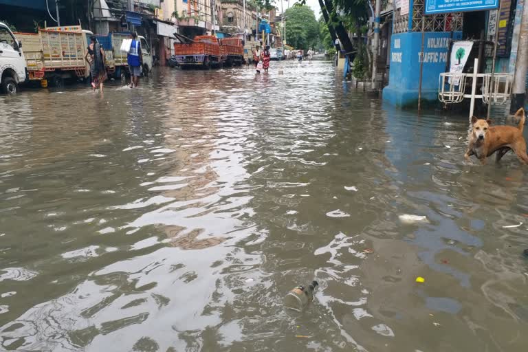 জলমগ্ন শহরের রাস্তা