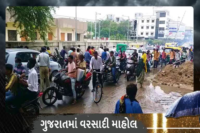 પાટણમાં સામાન્ય વરસાદમાં રેલવે નાળાઓમાં ભરાયા પાણી, વાહન ચાલકોપાટણમાં સામાન્ય વરસાદમાં રેલવે નાળાઓમાં ભરાયા પાણી, વાહન ચાલકોને હાલાકીને હાલાકી