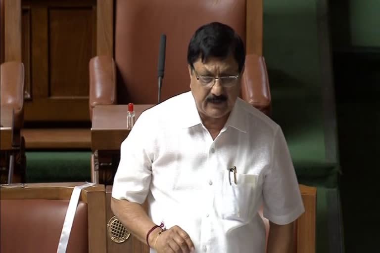 Minister Araga jnanendra talking in assembly session