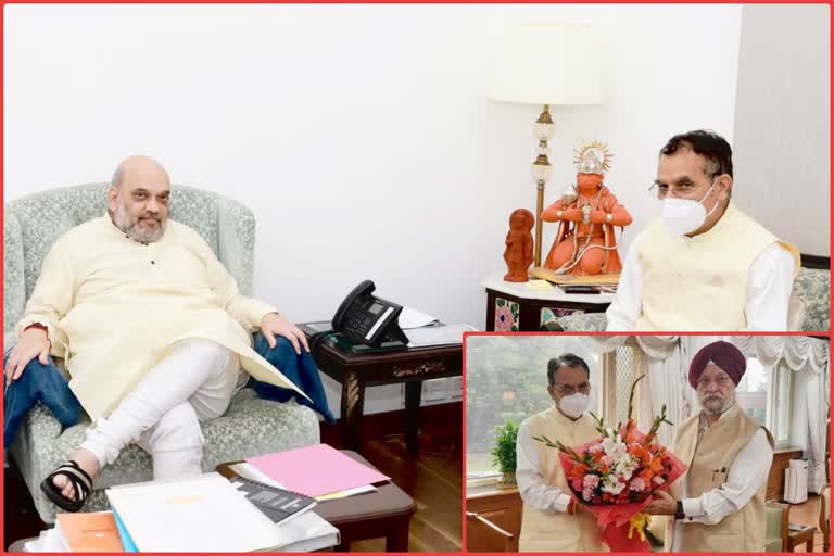 Suresh Bhardwaj meet Union Minister Amit Shah