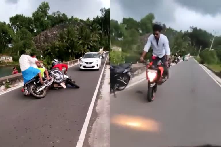 Youth injured badly during bike stunt