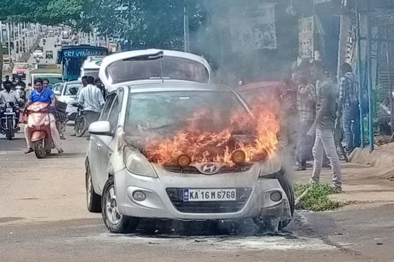 car burned