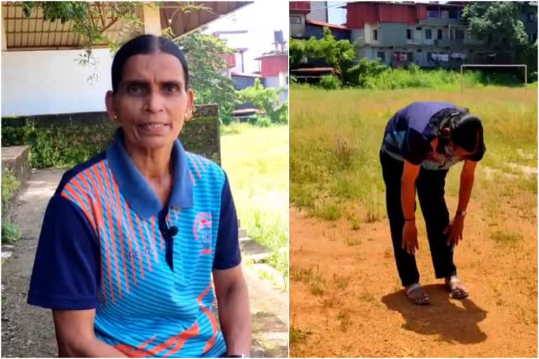 സരോജിനി  athlete sarojini  athlete sarojini news  athlete sarojini latest news  news report on sarojini  ജീവിതത്തിൽ 'വീടെന്ന' മെഡൽ പ്രതീക്ഷയിൽ സരോജിനി  അത്‌ലറ്റ് സരോജിനി വാർത്ത  അത്‌ലറ്റ് സരോജിനി