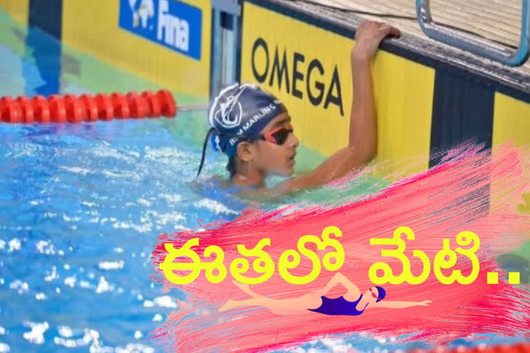 bapatla girl excels in swimming