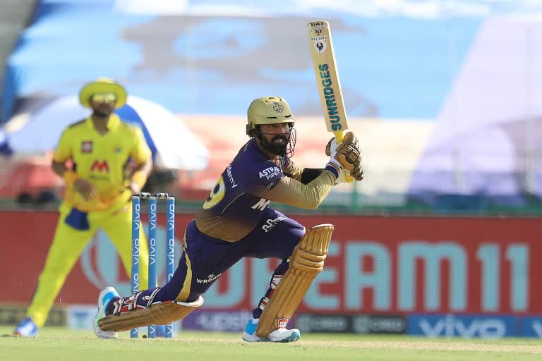 IPL 2021: Karthik takes kkr to 171/6 against CSK