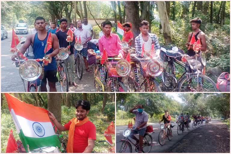 group-of-14-cyclist-left-on-the-journey-from-kanpur-to-vaishno-devi-reached-himachal