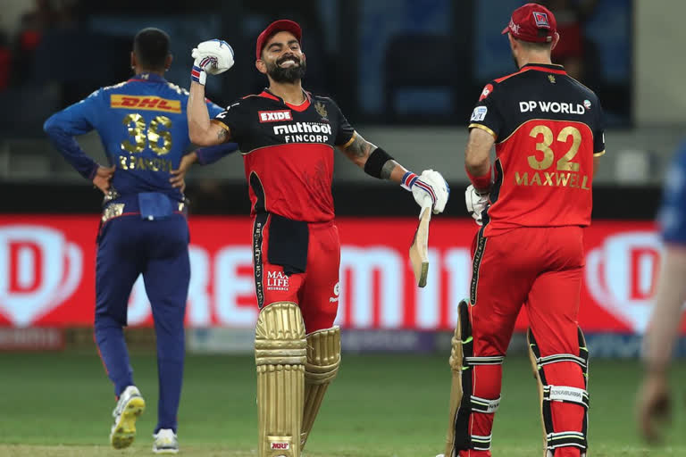 ipl 2021 : Virat Kohli praises Harshal Patel and Glenn Maxwell for RCB’s “Perfect” winning MI