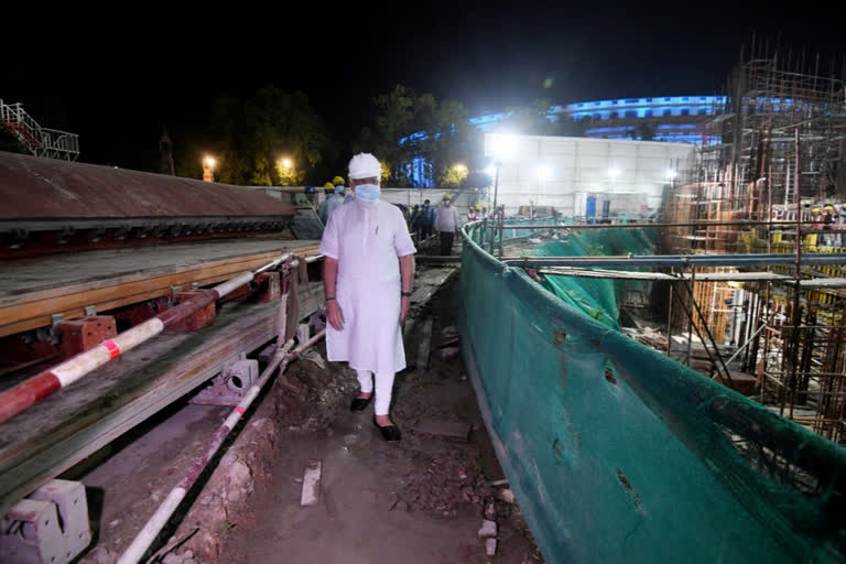 PM conducts on-site inspection of ongoing construction work of new Parliament building