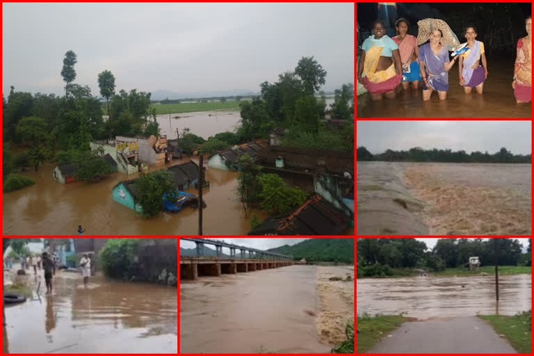 heavy water flow to mahendratanaya river at srikakulam
